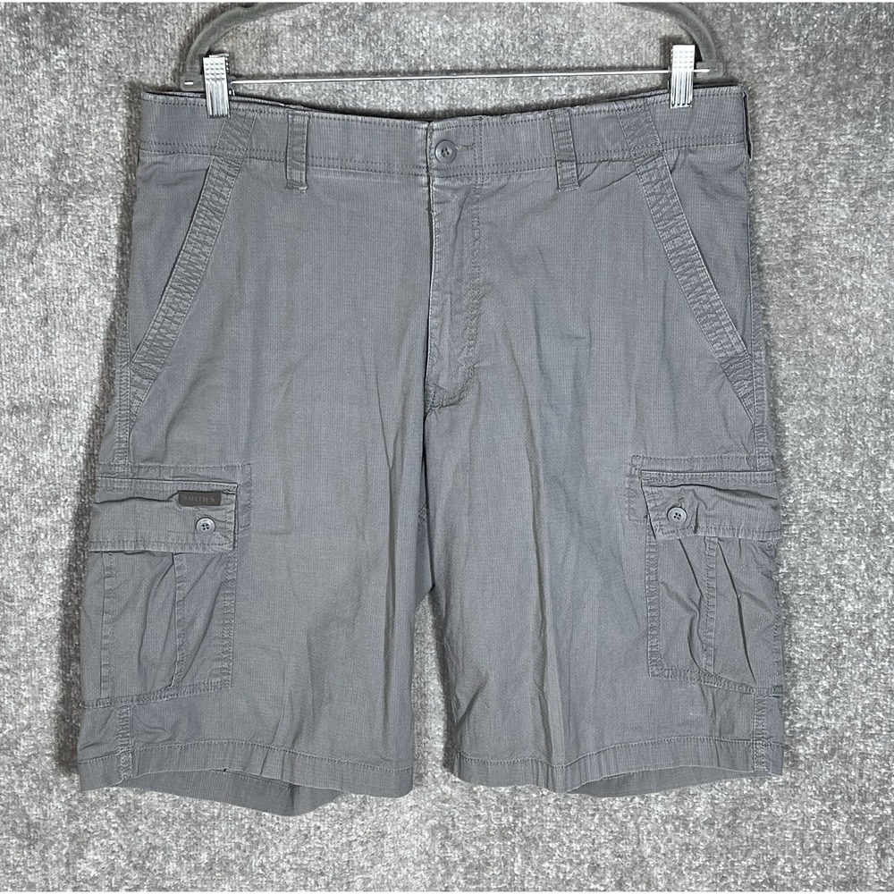 Smiths Workwear Ripstop Cargo Shorts Mens Size 38 Gray Stretch Comfort Waistband